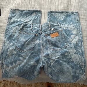 Wrangler Blue Quilt Patterned Jeans